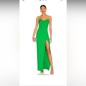 Ryleigh Strapless Maxi Dress in Green from Revolve